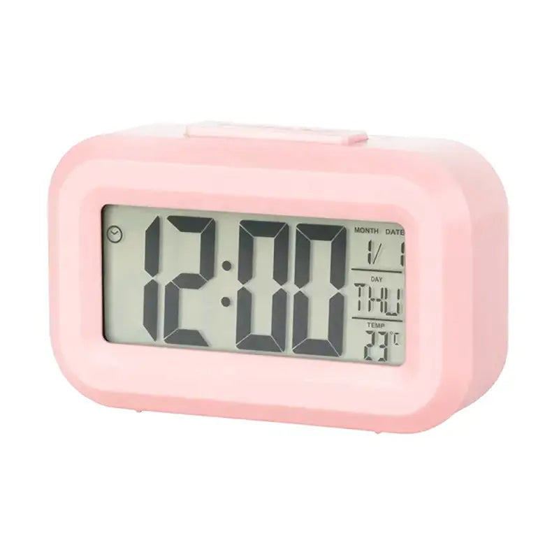 Réveil numérique rose pastel en plastique mat -  - reveil-numerique-enfant - ["enfant","r\u00e9veil enfant","\u00e9ducatif"]