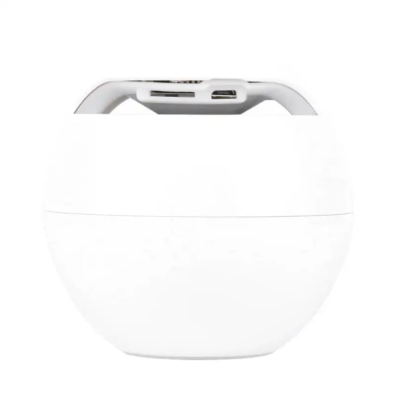 Réveil numérique sphérique blanc avec éclairage arc-en-ciel -  - reveil-luminotherapie-double-alarme - ["bluetooth","luminoth\u00e9rapie","R\u00e9veil bluetooth","veilleuse"]