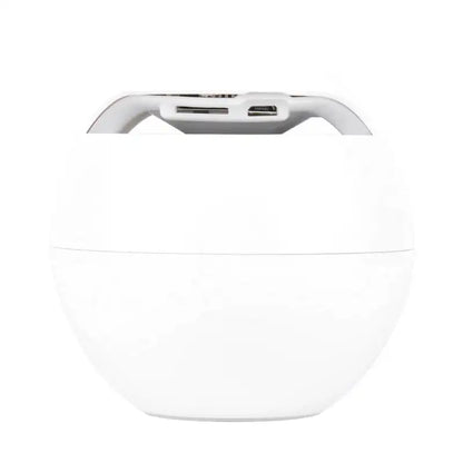 Réveil numérique sphérique blanc avec éclairage arc-en-ciel -  - reveil-luminotherapie-double-alarme - ["bluetooth","luminoth\u00e9rapie","R\u00e9veil bluetooth","veilleuse"]