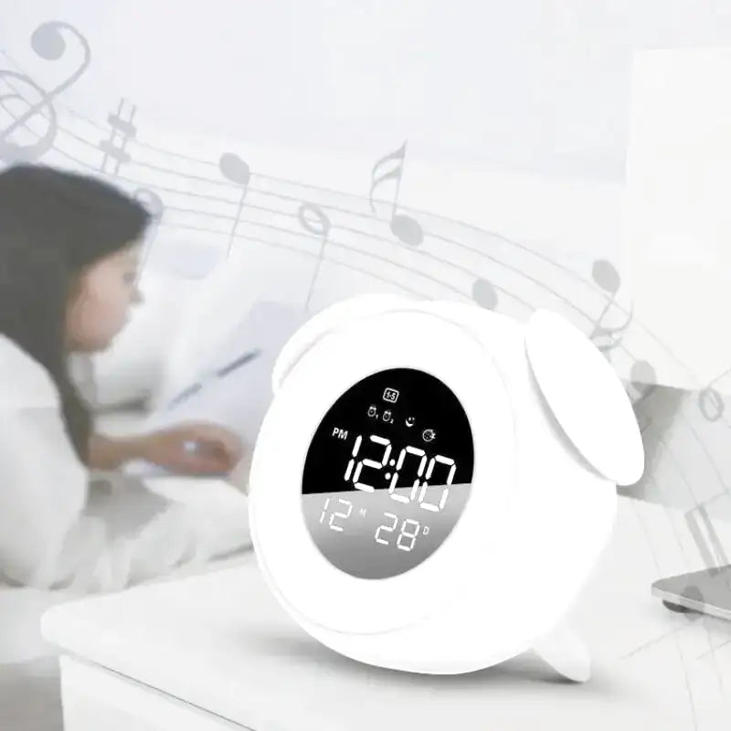 Réveil numérique turquoise en plastique avec affichage multifonction -  - reveil-intelligent-enfant - ["enfant","intelligent","r\u00e9veil enfant"]