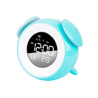 Réveil numérique turquoise en plastique avec affichage multifonction -  - reveil-intelligent-enfant - ["enfant","intelligent","r\u00e9veil enfant"]