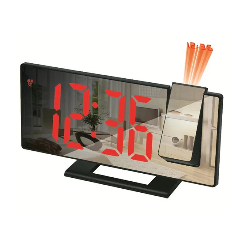 Réveil projecteur en verre avec support pour fléchettes -  - reveil-projecteur-noir - ["projecteur","radio reveil projecteur","r\u00e9veil projecteur"]