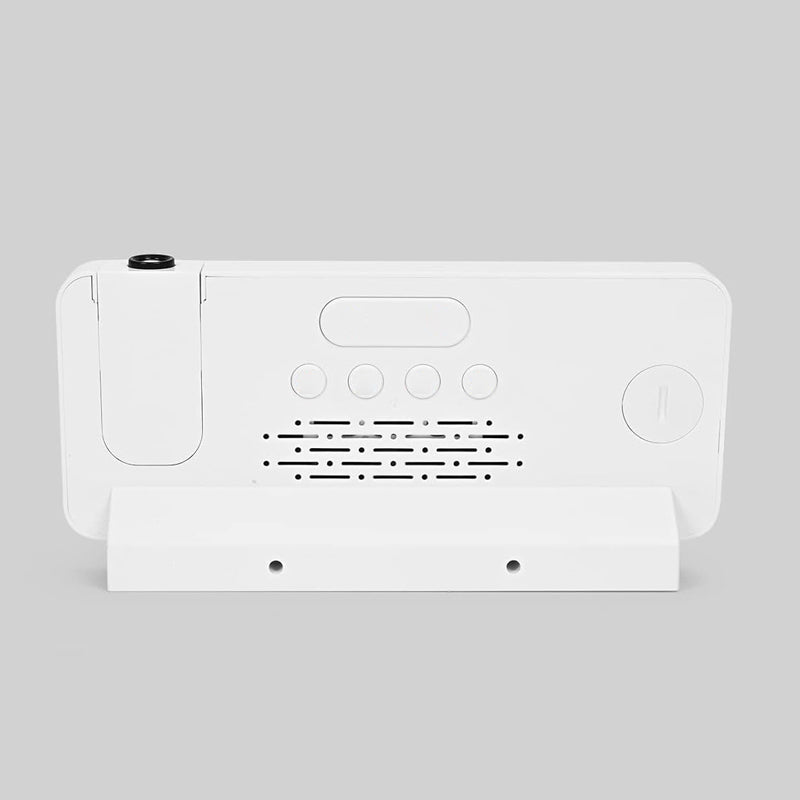 Réveil projecteur en plastique argenté avec affichage multicolore -  - reveil-projecteur-usb - ["projecteur","radio reveil projecteur","r\u00e9veil projecteur"]