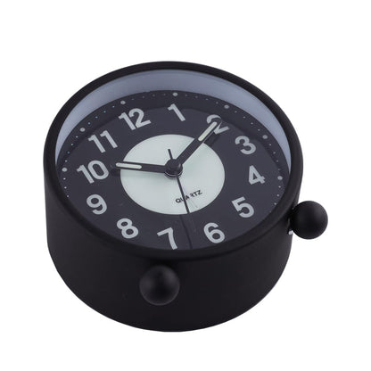Réveil rond noir mat à chiffres blancs -  - reveil-simple-a-pile - ["Jour Nuit"]