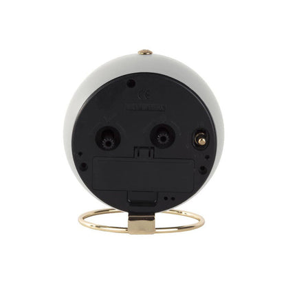 Réveil rond blanc avec contour doré brillant -  - reveil-vintage-blanc - ["analogique","Jour Nuit","R\u00e9veil Analogique"]