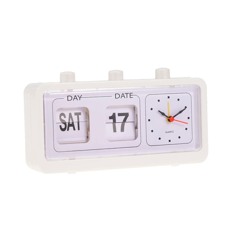 Réveil rectangulaire lamelles avec affichage date -  - reveil-vintage-lamelles - ["analogique","Jour Nuit","R\u00e9veil Analogique"]