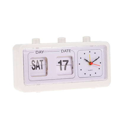 Réveil rectangulaire lamelles avec affichage date -  - reveil-vintage-lamelles - ["analogique","Jour Nuit","R\u00e9veil Analogique"]