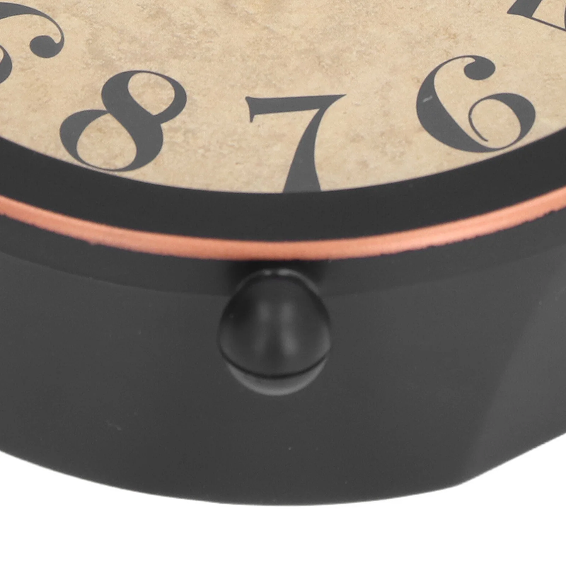 Réveil rond vintage rouge foncé et crème -  - reveil-vintage-rond - ["analogique","Jour Nuit","R\u00e9veil Analogique"]